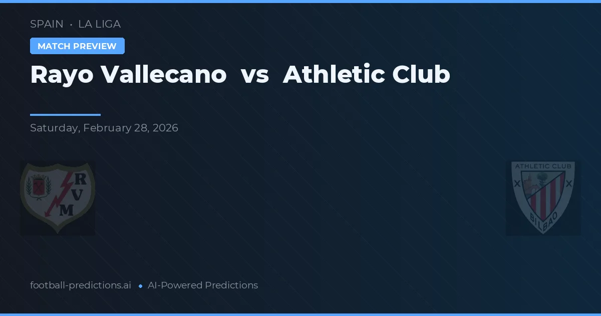 Rayo Vallecano vs Athletic Bilbao — prognóstico e prévia do jogo