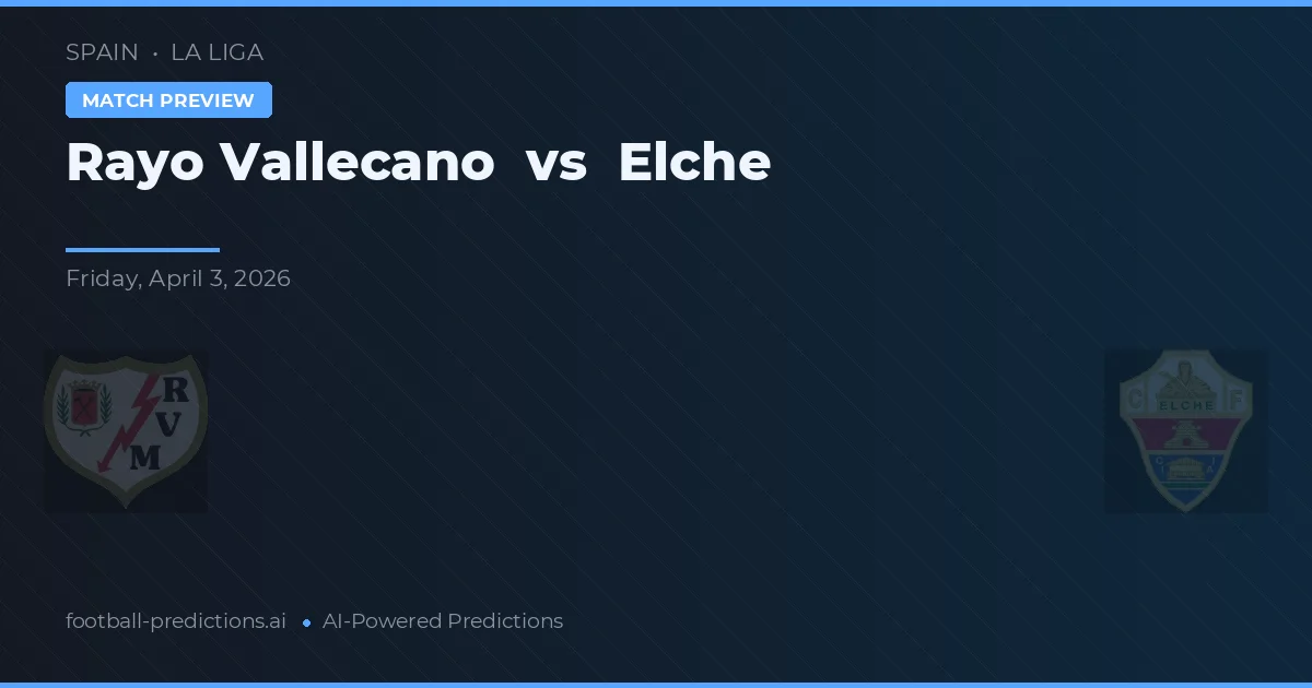 Rayo Vallecano vs Elche — prognóstico e prévia do jogo