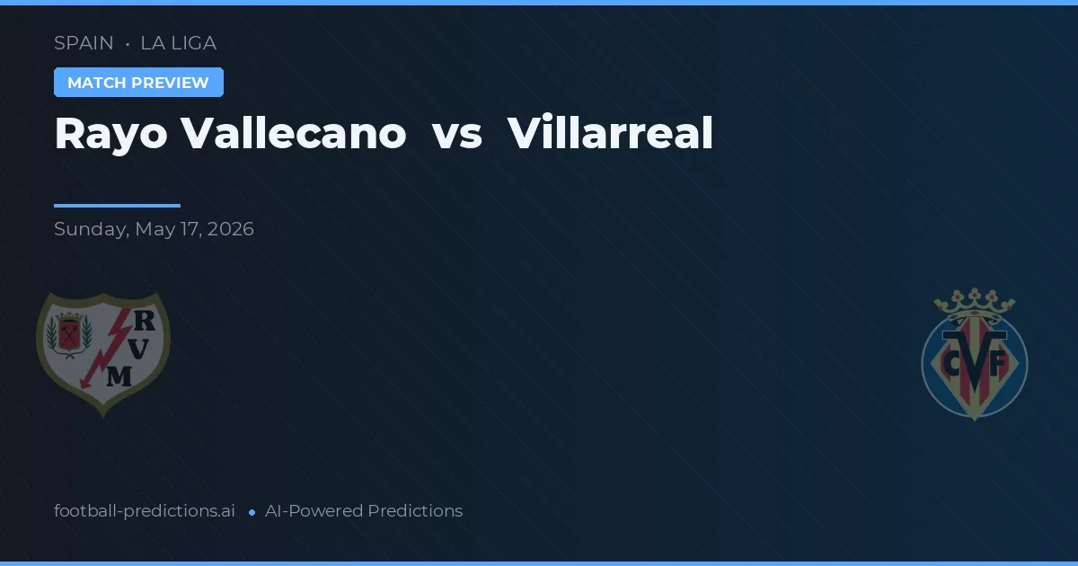 Rayo Vallecano vs Villarreal — prognóstico e prévia do jogo