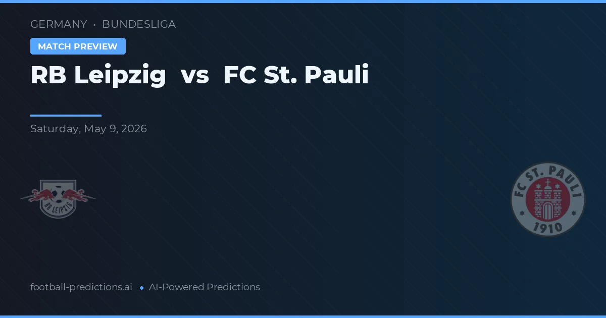 RB Leipzig vs FC St. Pauli — prognóstico e prévia do jogo