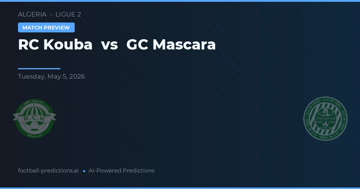 RC Kouba vs GC Mascara — prognóstico e prévia do jogo