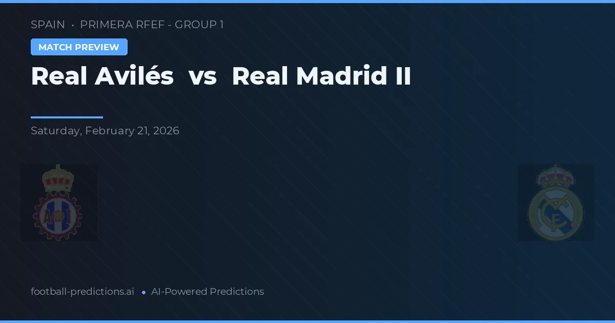 Real Avilés vs Real Madrid B — prognóstico e prévia do jogo