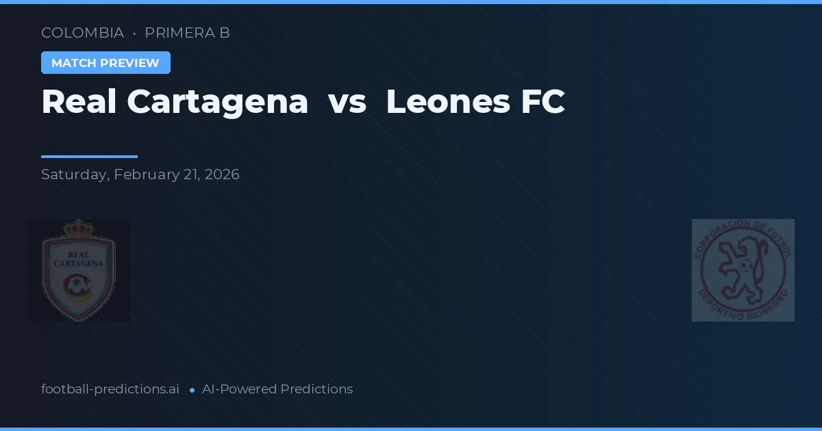 Real Cartagena vs Leones FC — prognóstico e prévia do jogo