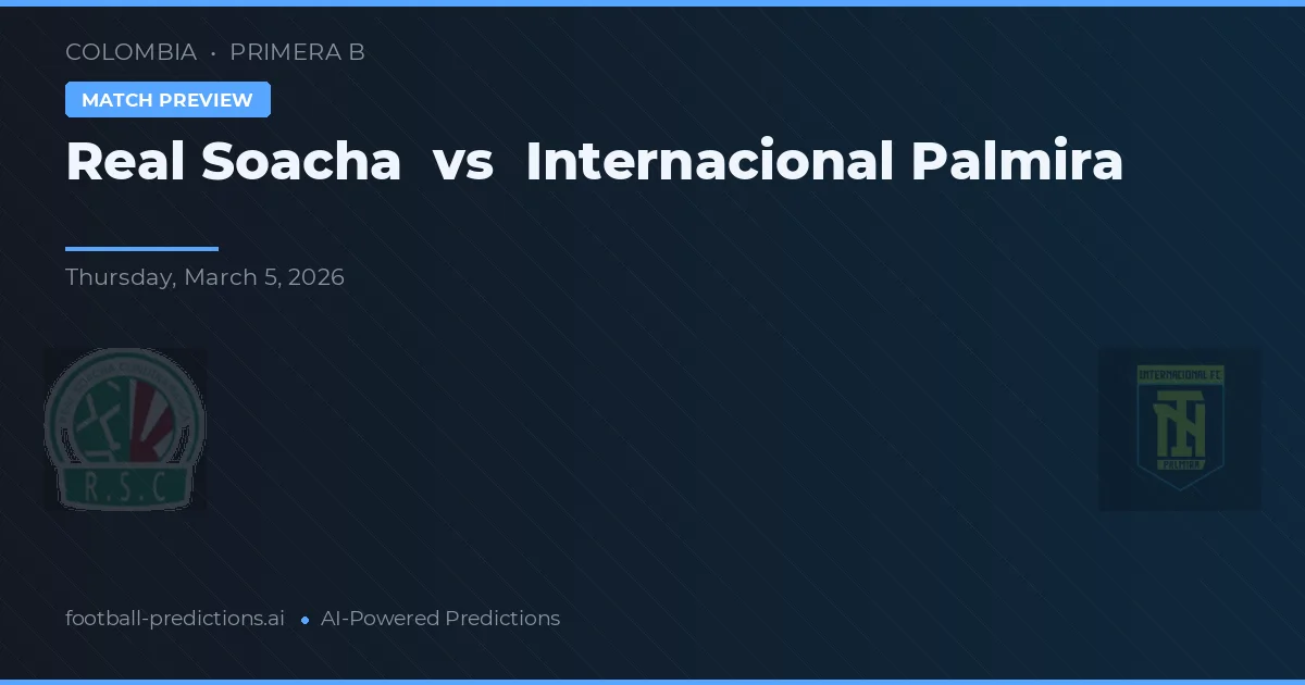 Real Soacha vs Internacional Palmira — prognóstico e prévia do jogo