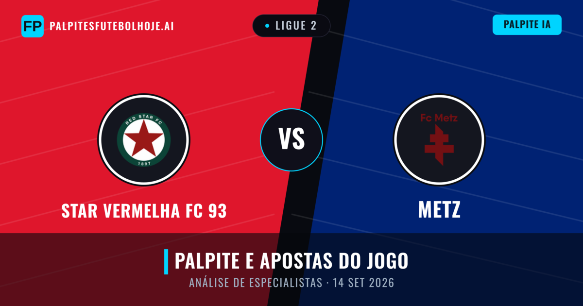 Star Vermelha FC 93 vs Metz — prognóstico e prévia do jogo