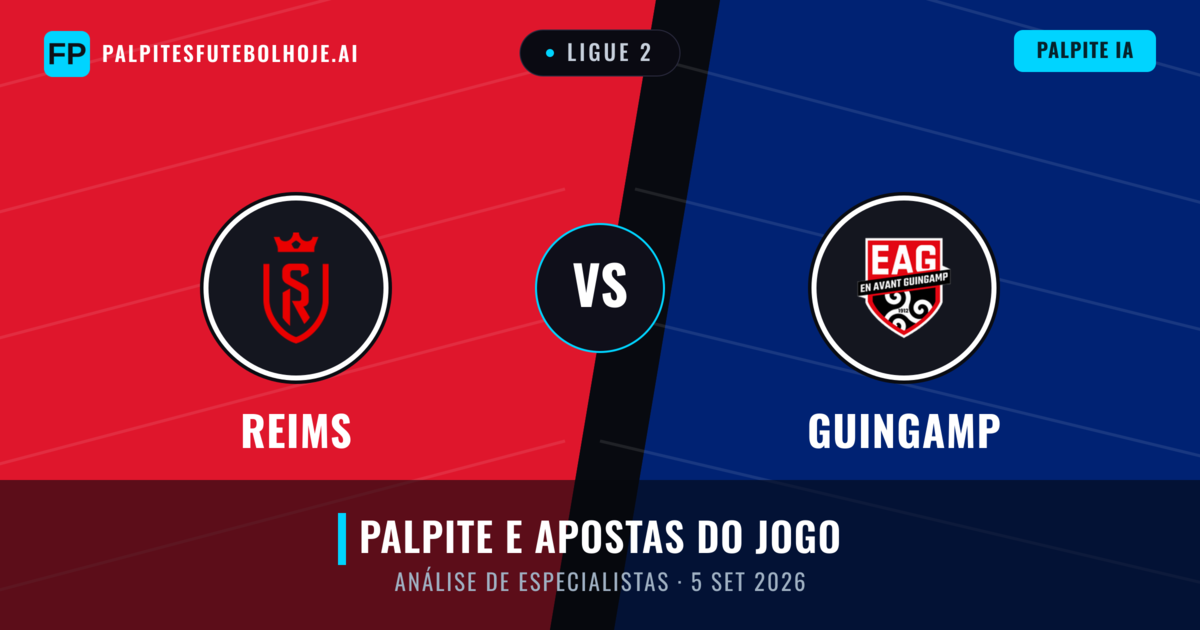 Reims vs Guingamp — prognóstico e prévia do jogo