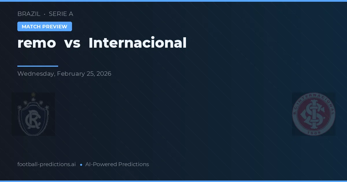 Remo vs Internacional — prognóstico e prévia do jogo