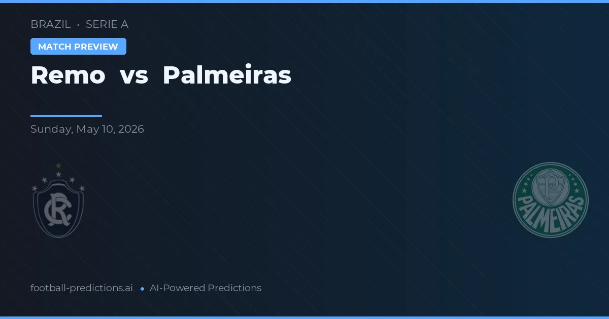 Remo vs Palmeiras — prognóstico e prévia do jogo