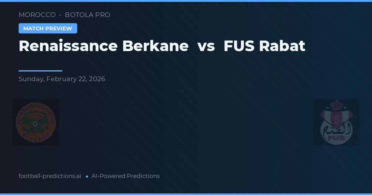 Renaissance Berkane vs FUS Rabat — prognóstico e prévia do jogo