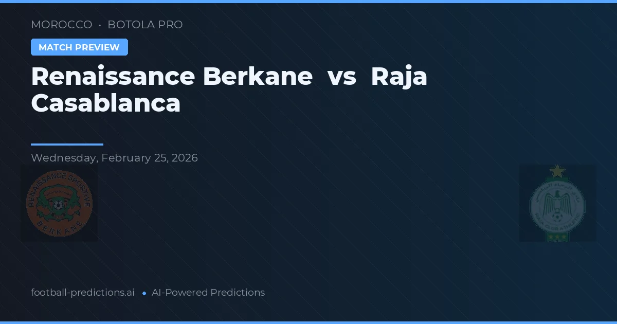 Renaissance Berkane vs Raja Casablanca — prognóstico e prévia do jogo