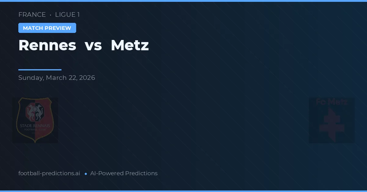Rennes vs Metz — prognóstico e prévia do jogo