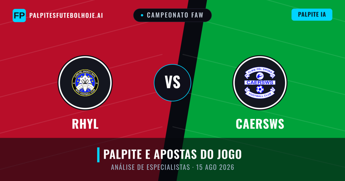 Rhyl vs Caersws — prognóstico e prévia do jogo