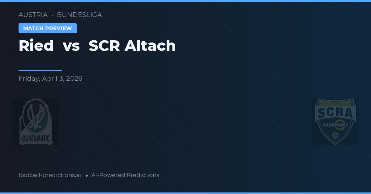 Ried vs Altach — prognóstico e prévia do jogo