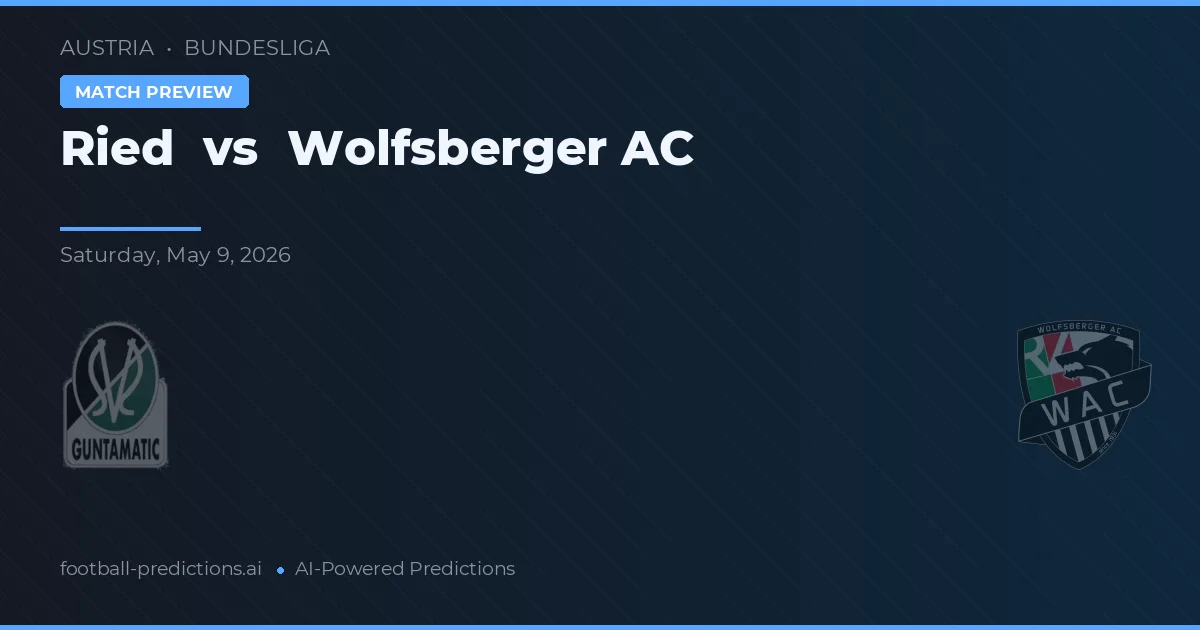Ried vs Wolfsberger AC — prognóstico e prévia do jogo
