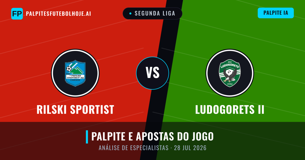 Rilski Sportist vs Ludogorets II — prognóstico e prévia do jogo