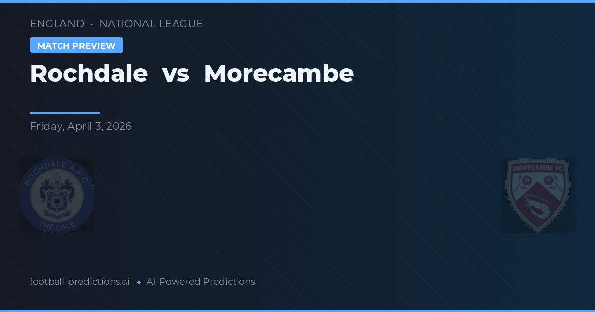 Rochdale vs Morecambe — prognóstico e prévia do jogo