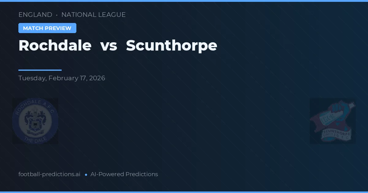Rochdale vs Scunthorpe — prognóstico e prévia do jogo