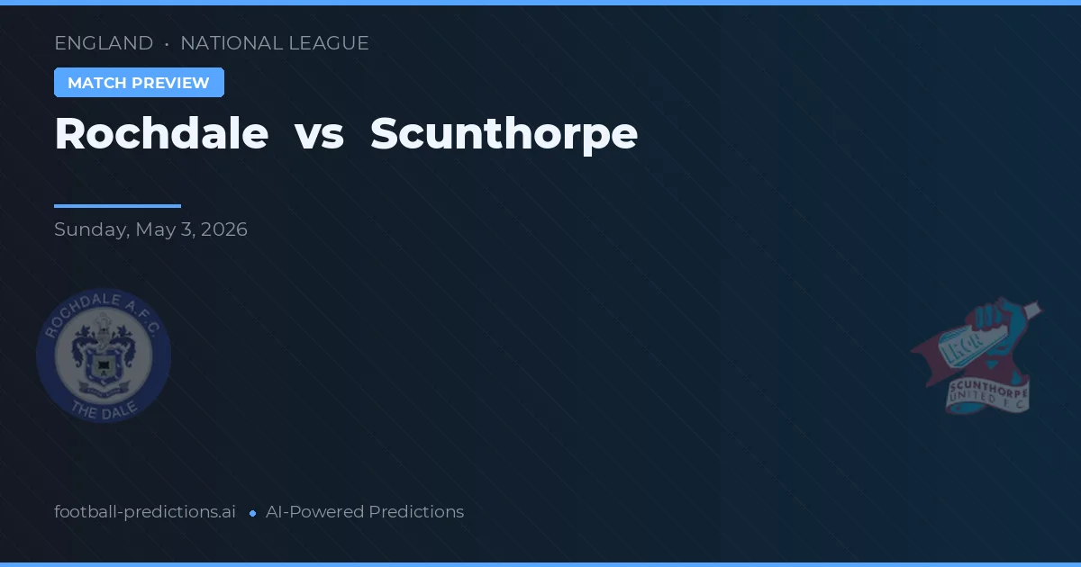 Rochdale vs Scunthorpe — prognóstico e prévia do jogo