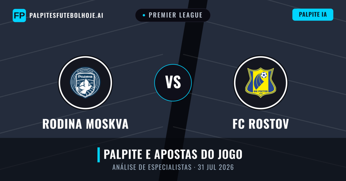 Rodina Moskva vs FC Rostov — prognóstico e prévia do jogo