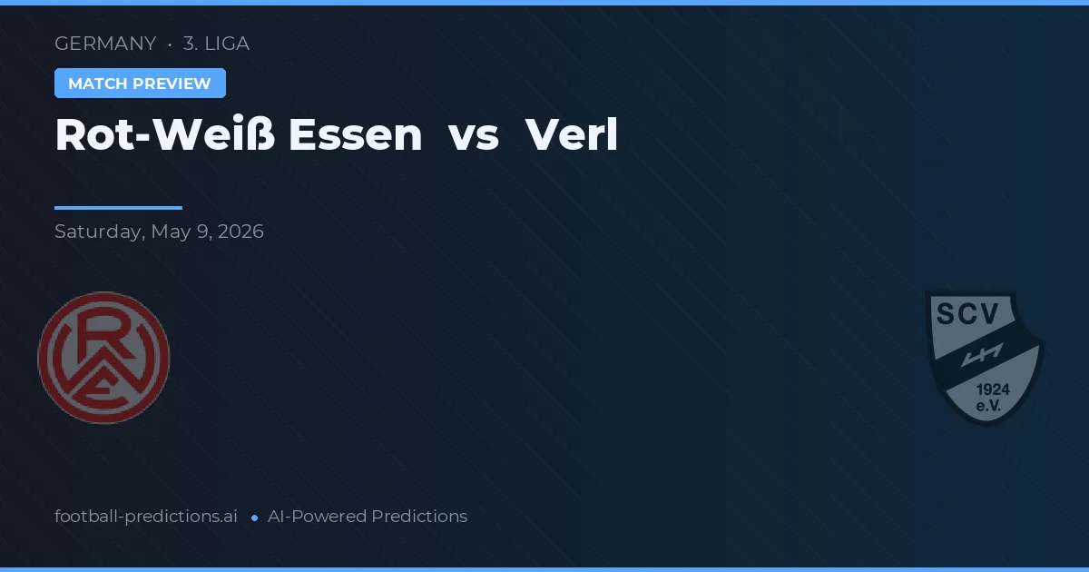 Rot-Weiß Essen vs Verl — prognóstico e prévia do jogo