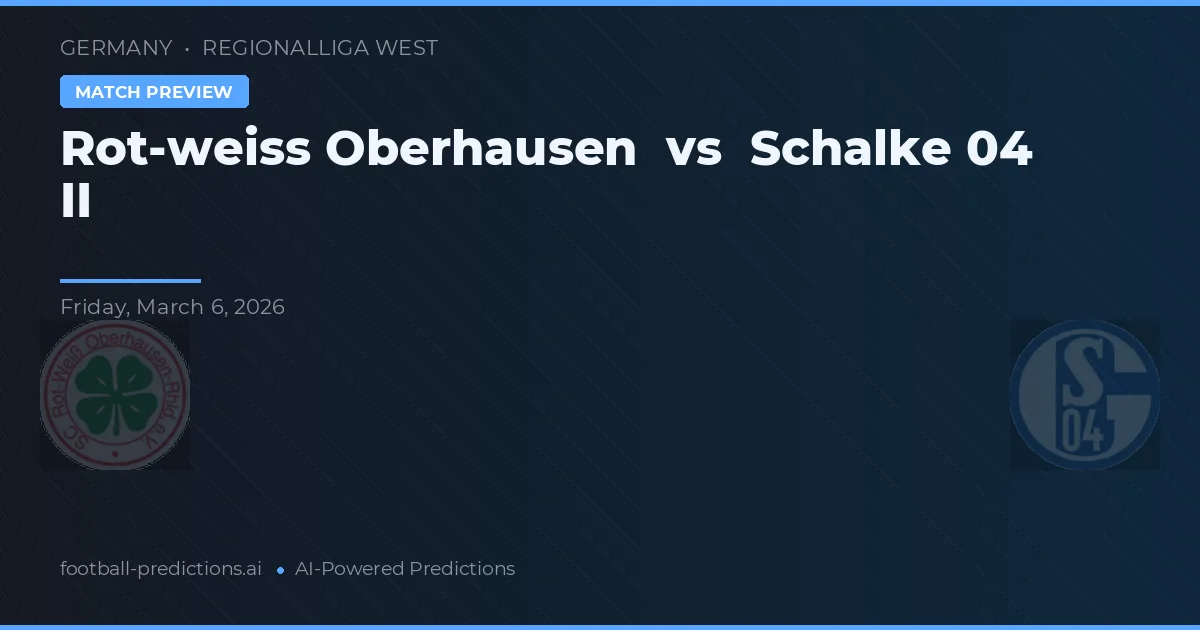 Rot-Weiß Oberhausen vs Schalke 04 II — prognóstico e prévia do jogo