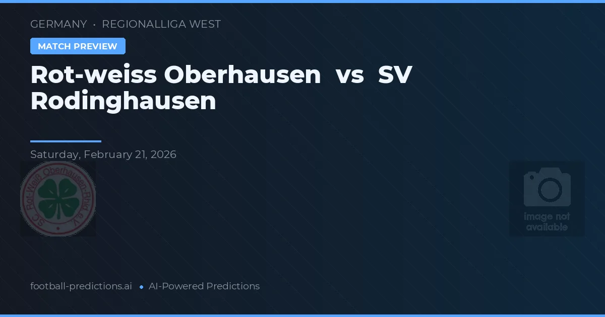 Rot-Weiß Oberhausen vs SV Rodinghausen — prognóstico e prévia do jogo