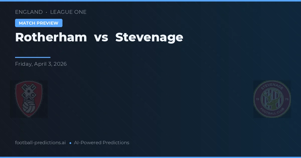 Rotherham vs Stevenage — prognóstico e prévia do jogo