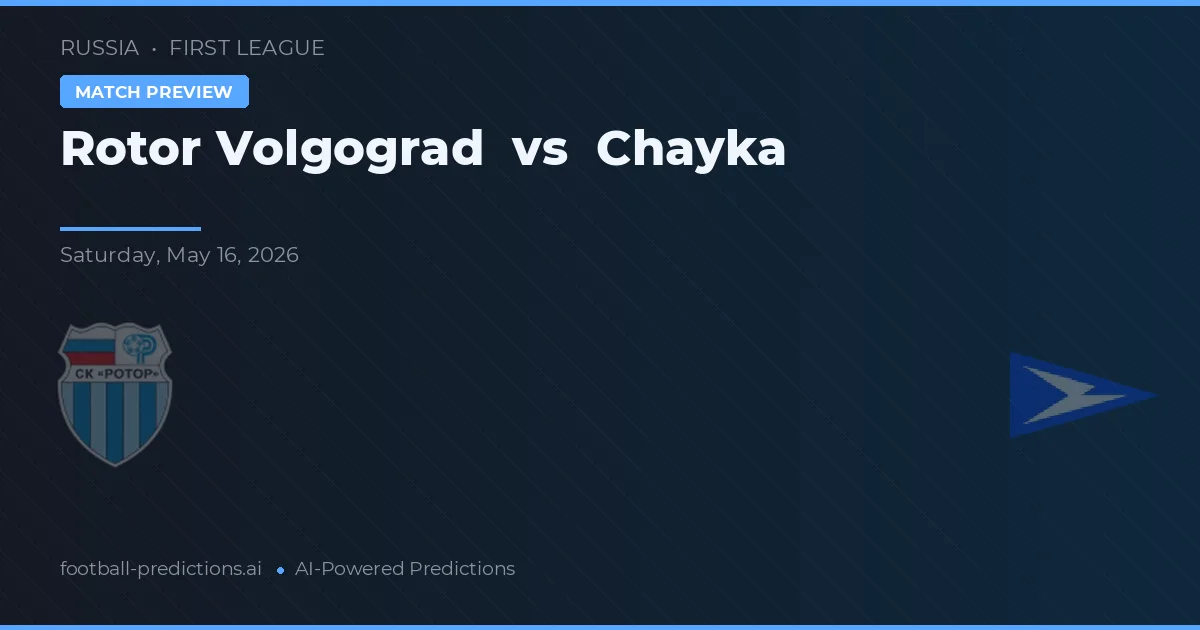 Rotor Volgograd vs Chayka — prognóstico e prévia do jogo
