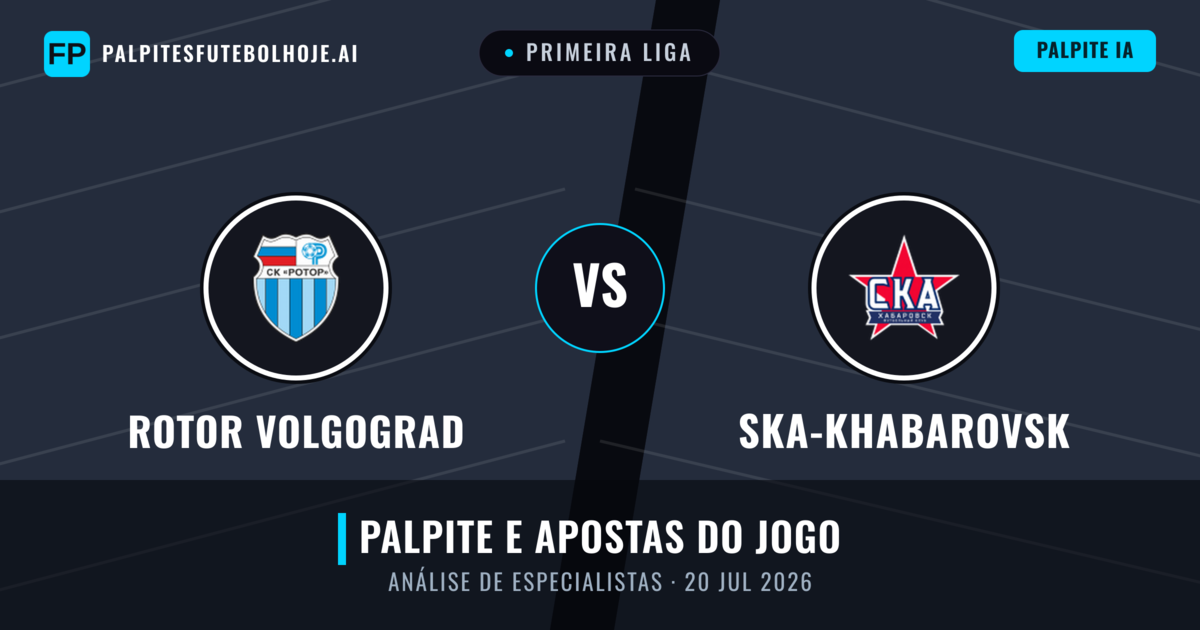 Rotor Volgograd vs Ska-Khabarovsk — prognóstico e prévia do jogo
