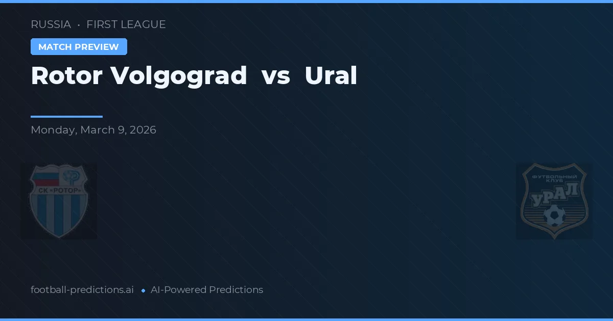 Rotor Volgograd vs Ural Yekaterinburg — prognóstico e prévia do jogo