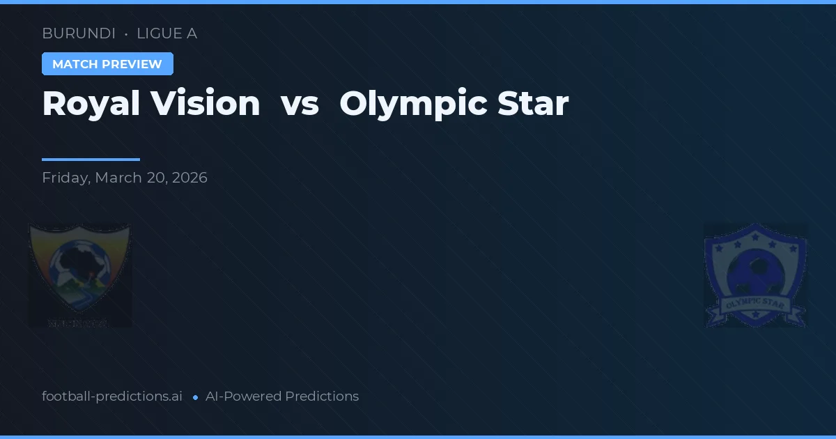 Royal Vision vs Olympic Star — prognóstico e prévia do jogo