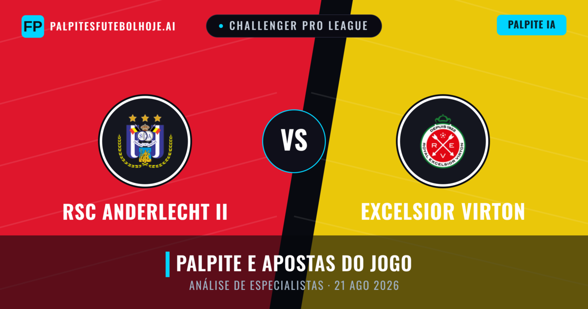 RSC Anderlecht II vs Excelsior Virton — prognóstico e prévia do jogo