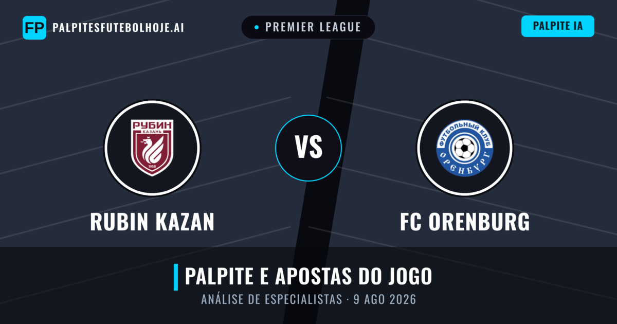 Rubin Kazan vs FC Orenburg — prognóstico e prévia do jogo