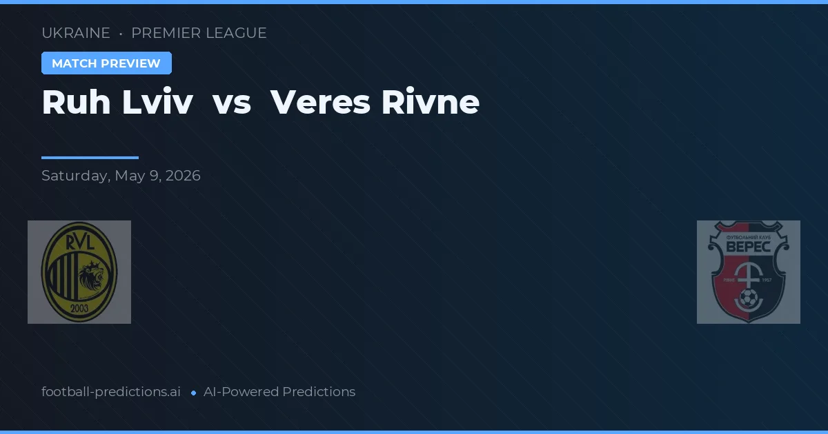 Ruh Lviv vs Veres Rivne — prognóstico e prévia do jogo