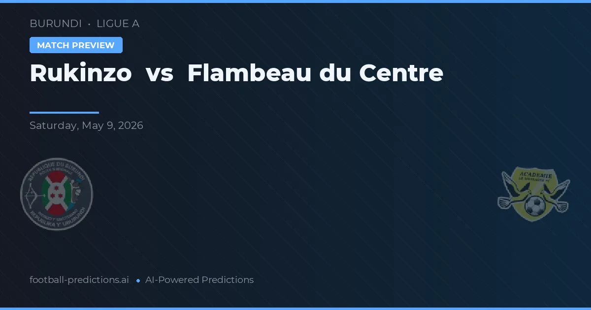 Rukinzo vs Flambeau do Centro — prognóstico e prévia do jogo