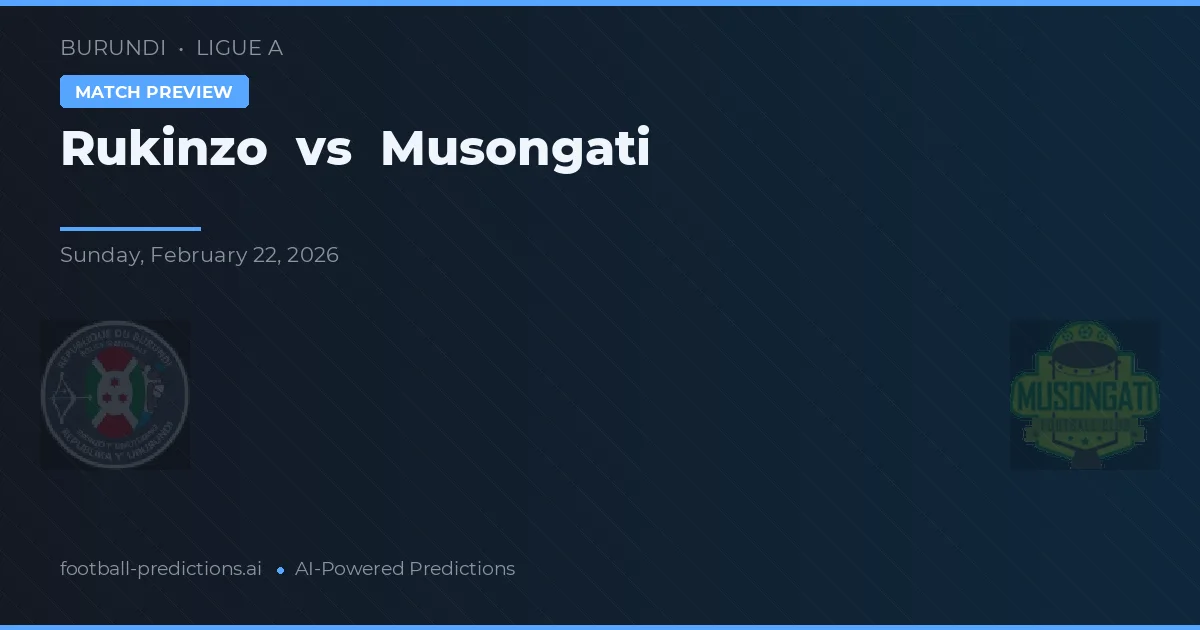 Rukinzo vs Musongati — prognóstico e prévia do jogo