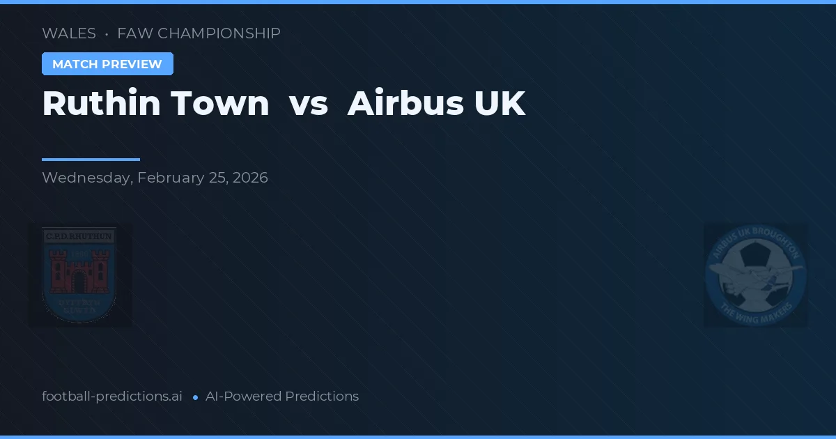 Ruthin Town vs Airbus UK — prognóstico e prévia do jogo