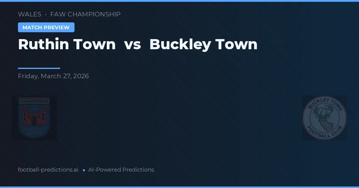 Ruthin Town vs Buckley Town — prognóstico e prévia do jogo