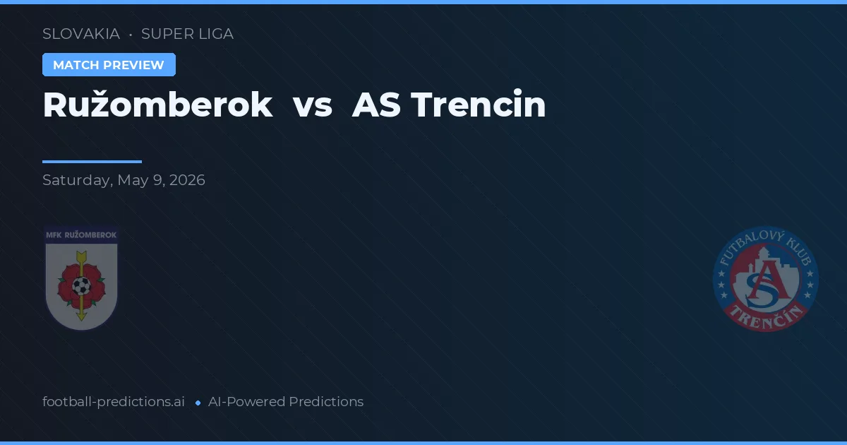 Ružomberok vs AS Trenčín — prognóstico e prévia do jogo