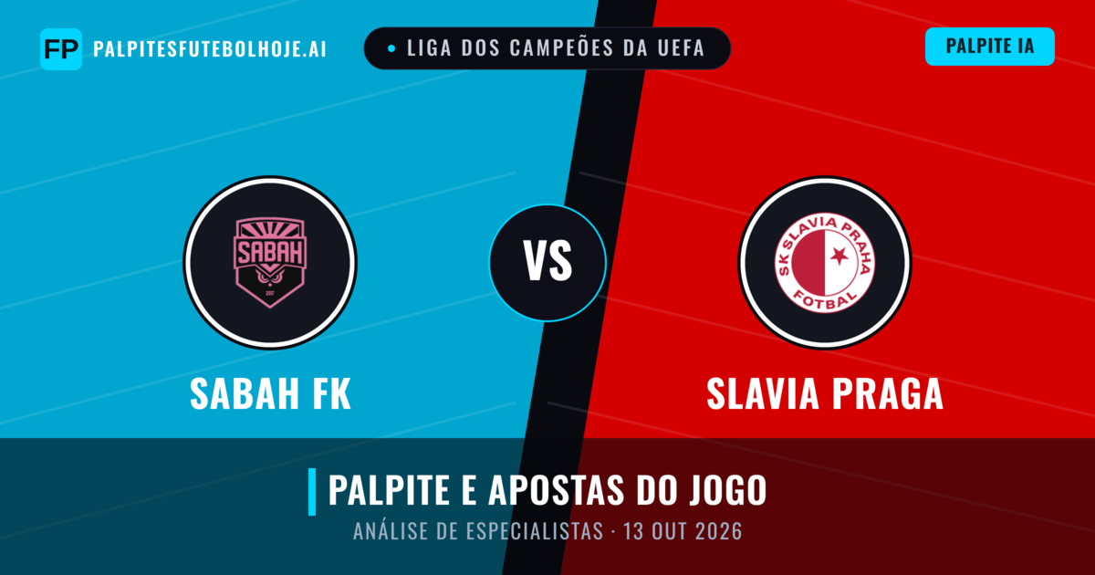 Sabah FK vs Slavia Praga — prognóstico e prévia do jogo