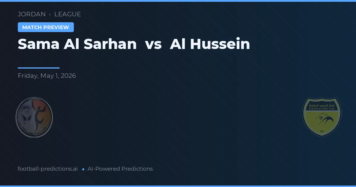 Sama Al Sarhan vs Al Hussein — prognóstico e prévia do jogo