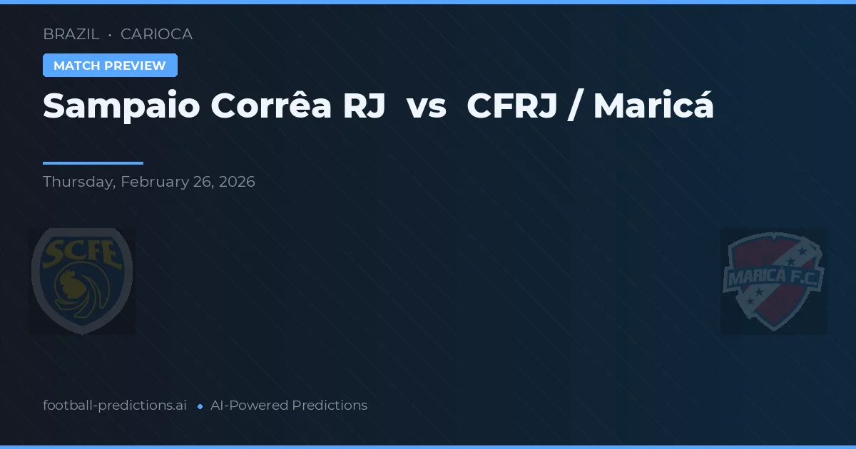 Sampaio Corrêa RJ vs CFRJ / Maricá — prognóstico e prévia do jogo