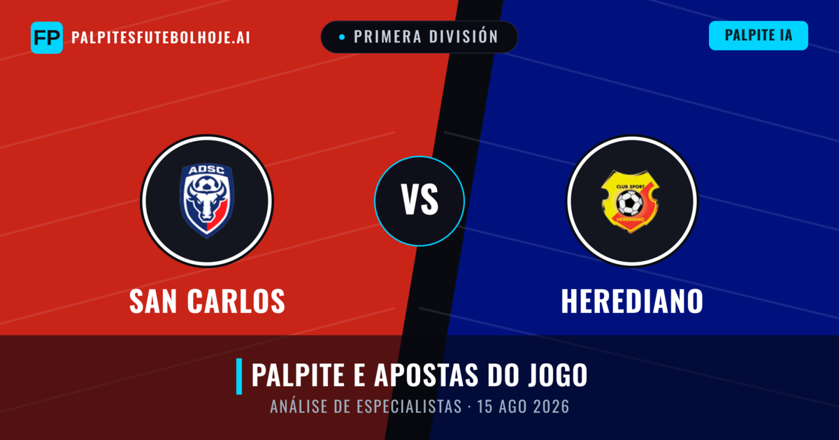 San Carlos vs Herediano — prognóstico e prévia do jogo