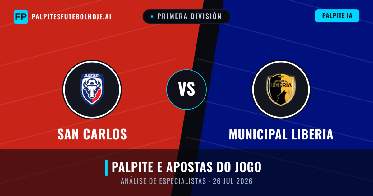 San Carlos vs Municipal Liberia — prognóstico e prévia do jogo
