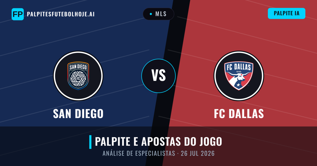 San Diego vs FC Dallas — prognóstico e prévia do jogo