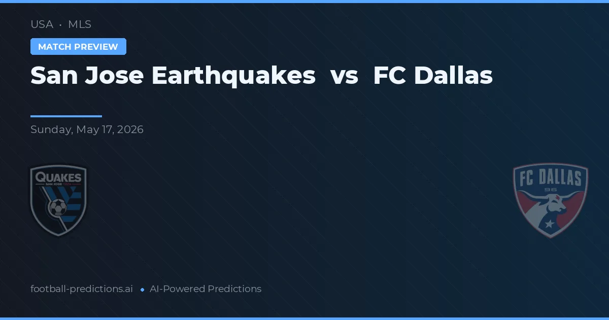 San José Earthquakes vs FC Dallas — prognóstico e prévia do jogo