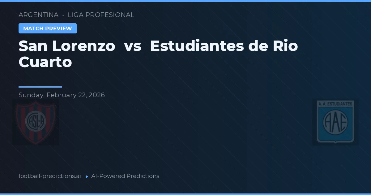 San Lorenzo vs Estudiantes de Río Cuarto — prognóstico e prévia do jogo