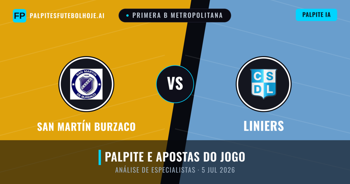 San Martín Burzaco vs Liniers — prognóstico e prévia do jogo