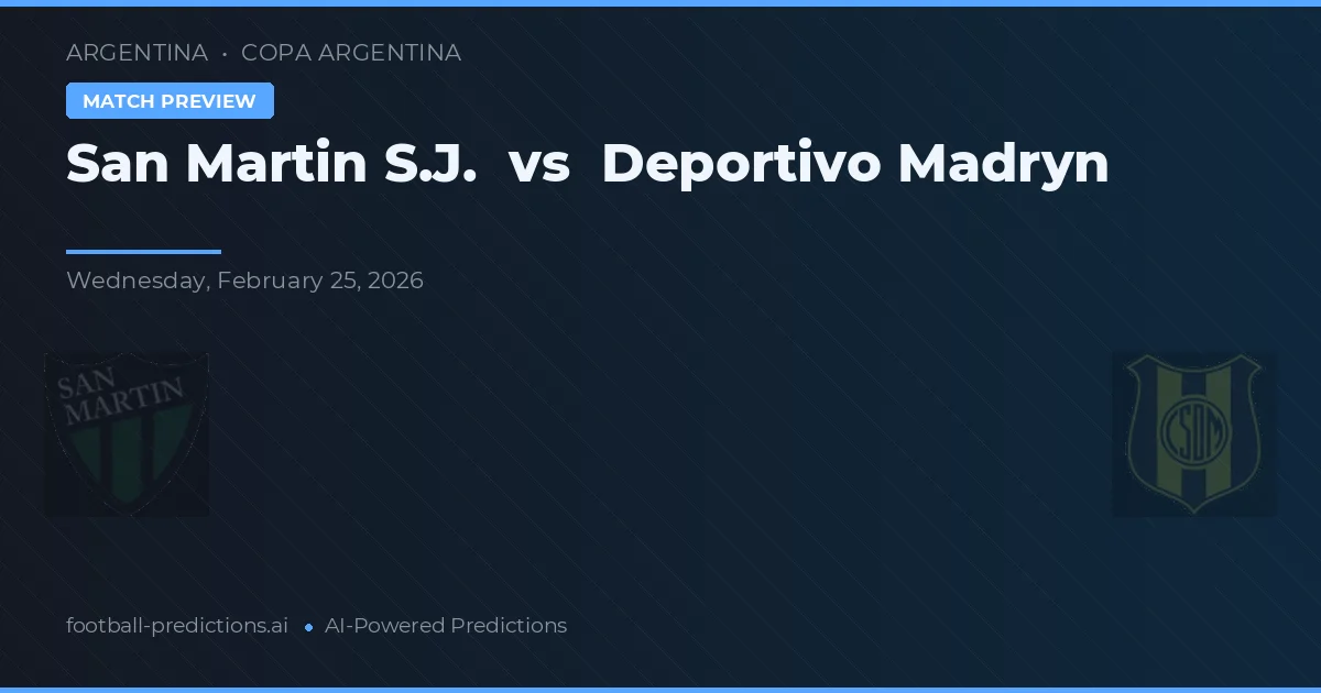 San Martín SJ vs Deportivo Madryn — prognóstico e prévia do jogo