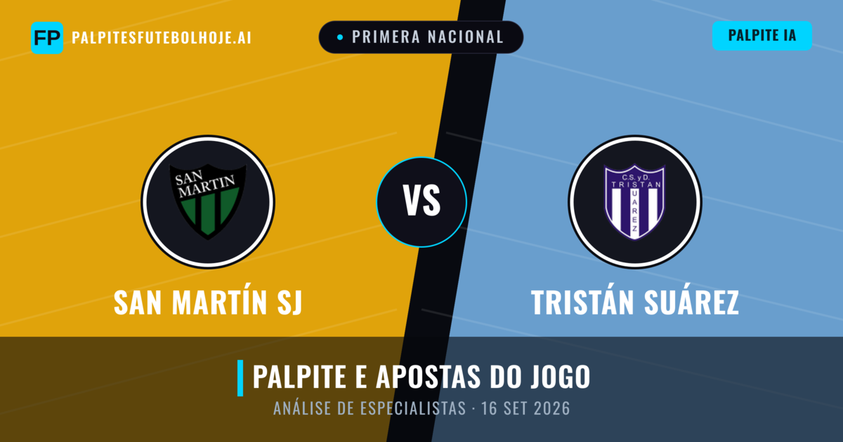San Martín SJ vs Tristán Suárez — prognóstico e prévia do jogo